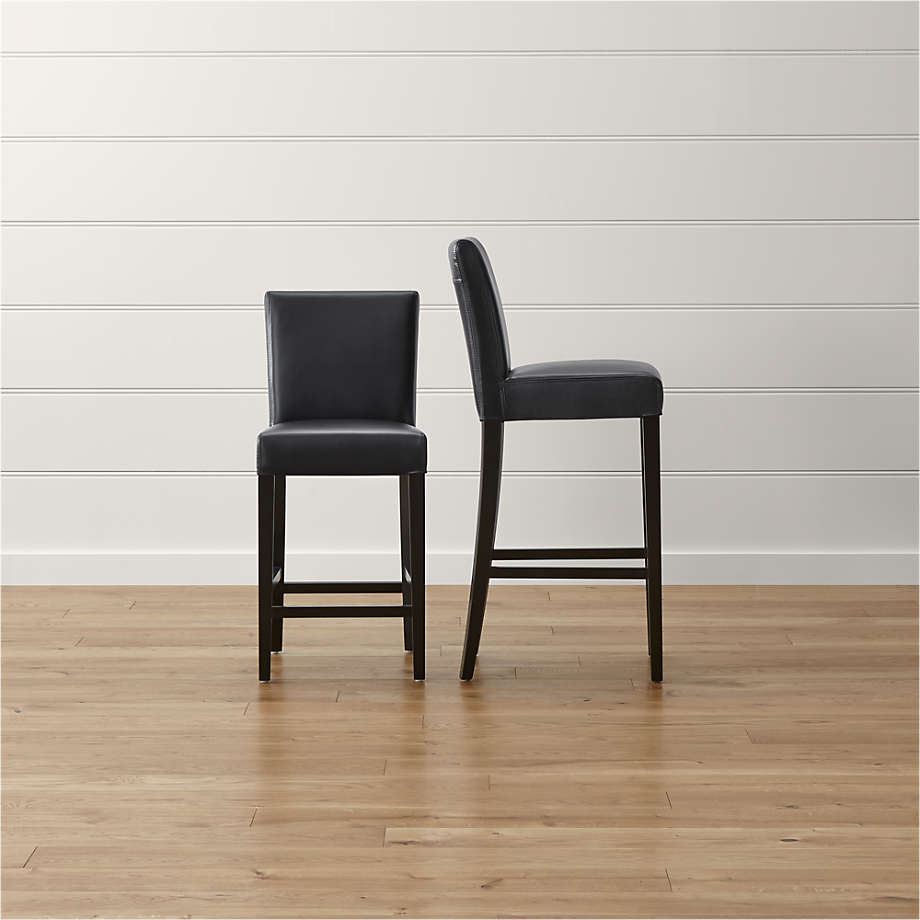 Crate and barrel leather counter 2024 stools