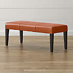 View Lowe Persimmon Leather Backless Bench - image 2 of 6