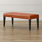View Lowe Persimmon Leather Backless Bench - image 1 of 6