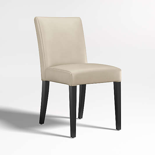 Lowe Bone Leather Dining Chair with Ebony Wood Legs