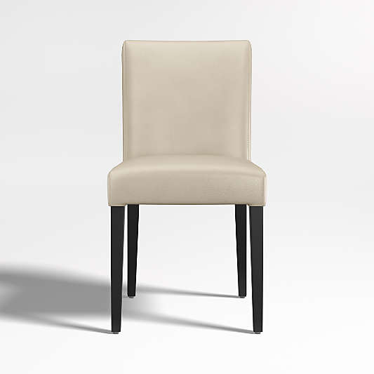 Lowe Bone Leather Dining Chair with Ebony Wood Legs