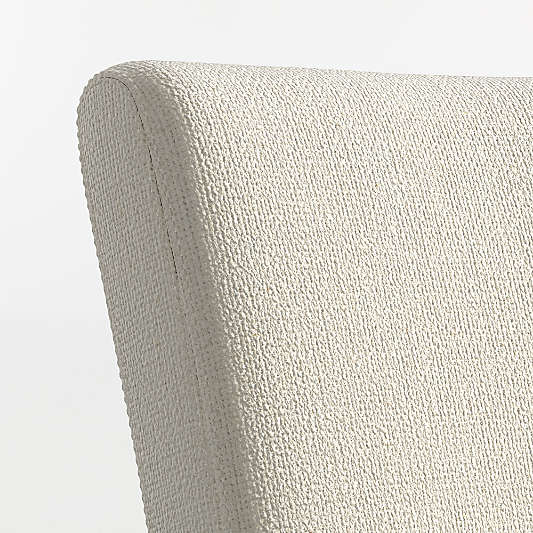 Lowe Ivory Upholstered Dining Chair with Ebony Wood Legs