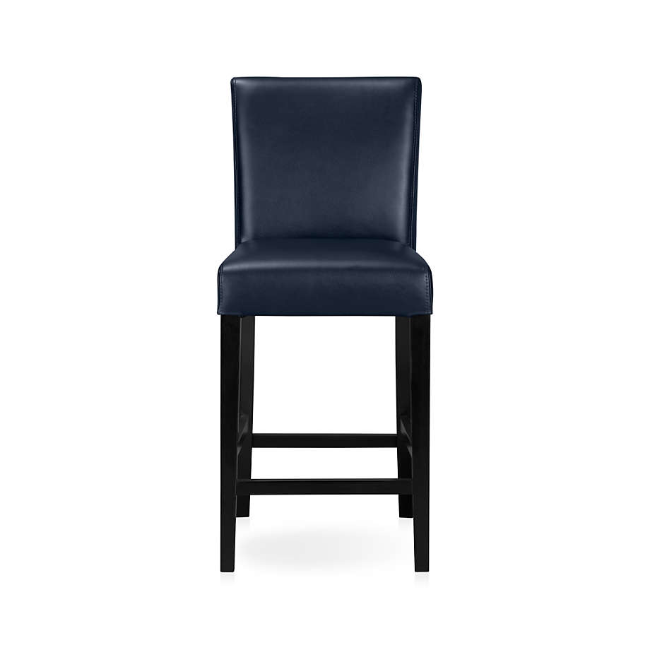 Navy blue deals leather counter stools