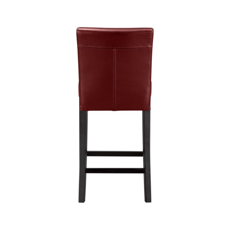 Lowe Red Leather Bar Stool