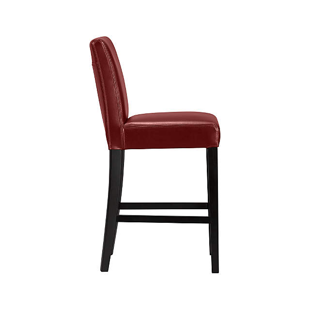 Lowe Red Leather Bar Stools Crate, Red Leather Counter Stools With Backs