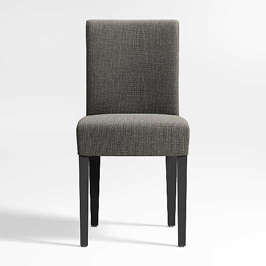 Lowe Charcoal Upholstered Dining Chair with Ebony Wood Legs