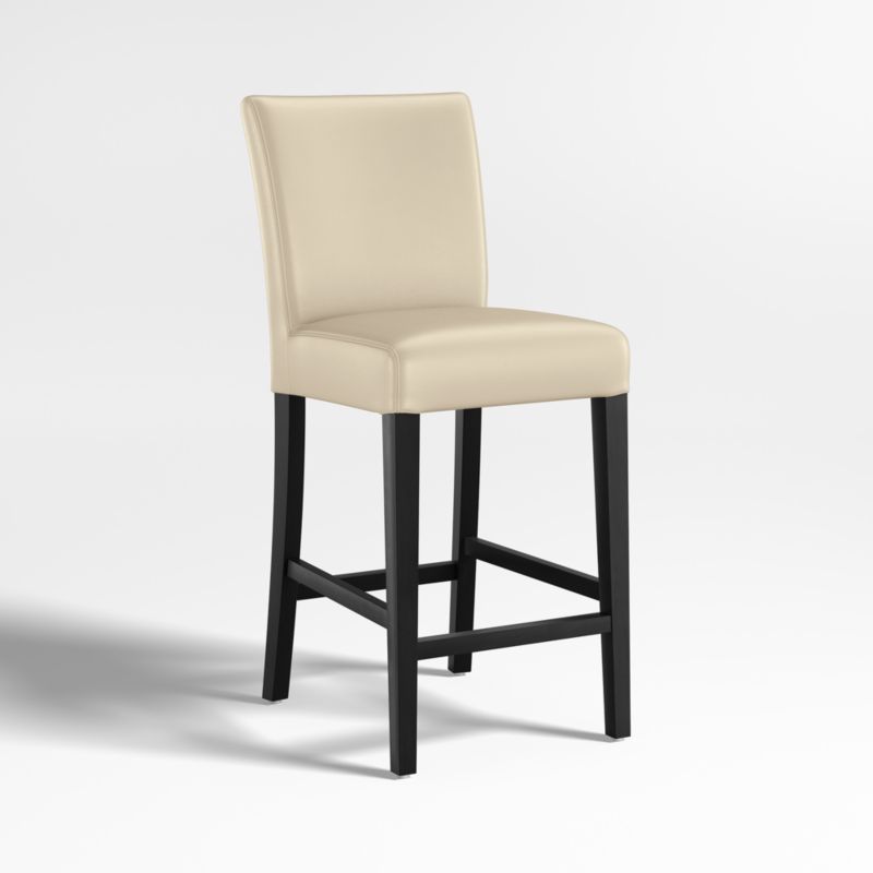 Lowe Ivory Leather Counter Stool