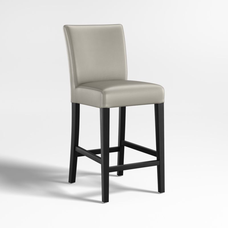 Lowe Pewter Leather Counter Stool