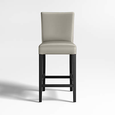 Lowe Pewter Leather Counter Stool