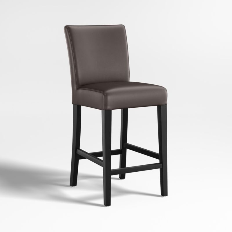 Lowe Smoke Leather Counter Stool