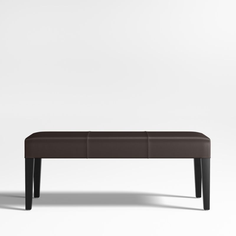 Lowe Chocolate Leather Backless Bench
