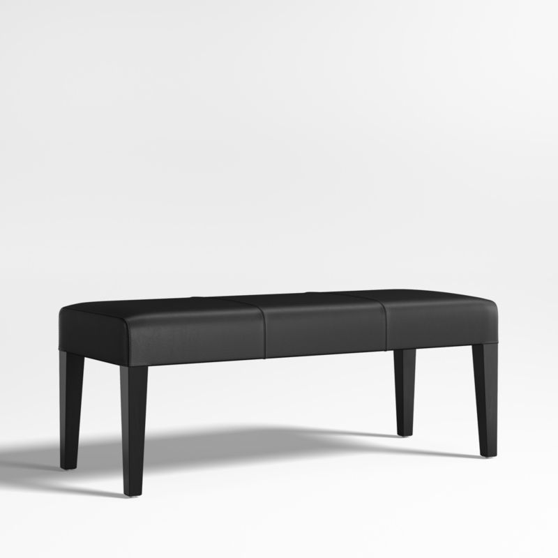 Lowe Onyx Leather Backless Bench