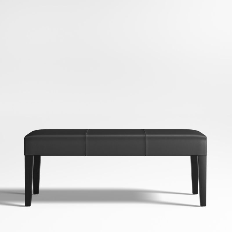 Lowe Onyx Leather Backless Bench