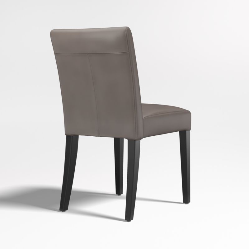 Lowe Grey Leather Dining Chair with Ebony Wood Legs - image 4 of 5