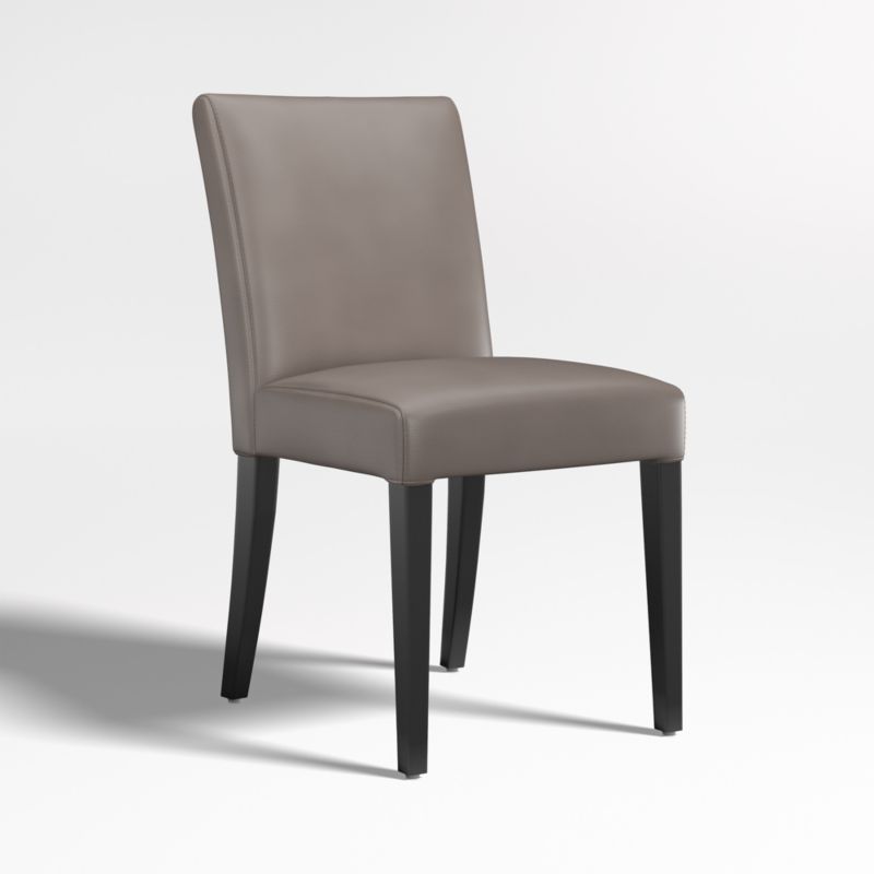 Lowe Grey Leather Dining Chair with Ebony Wood Legs - image 2 of 5