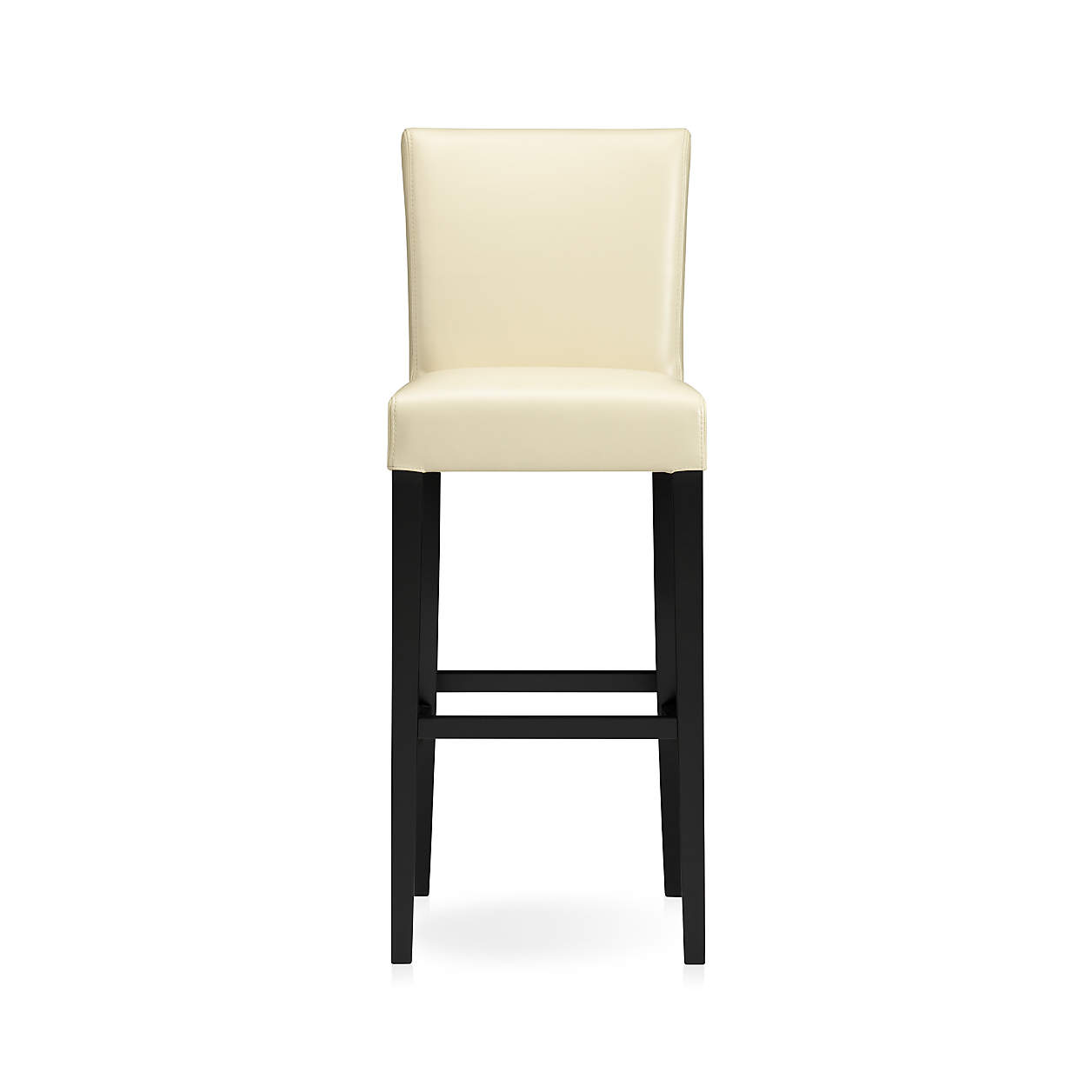 Lowe Ivory Leather Bar Stools Crate & Barrel