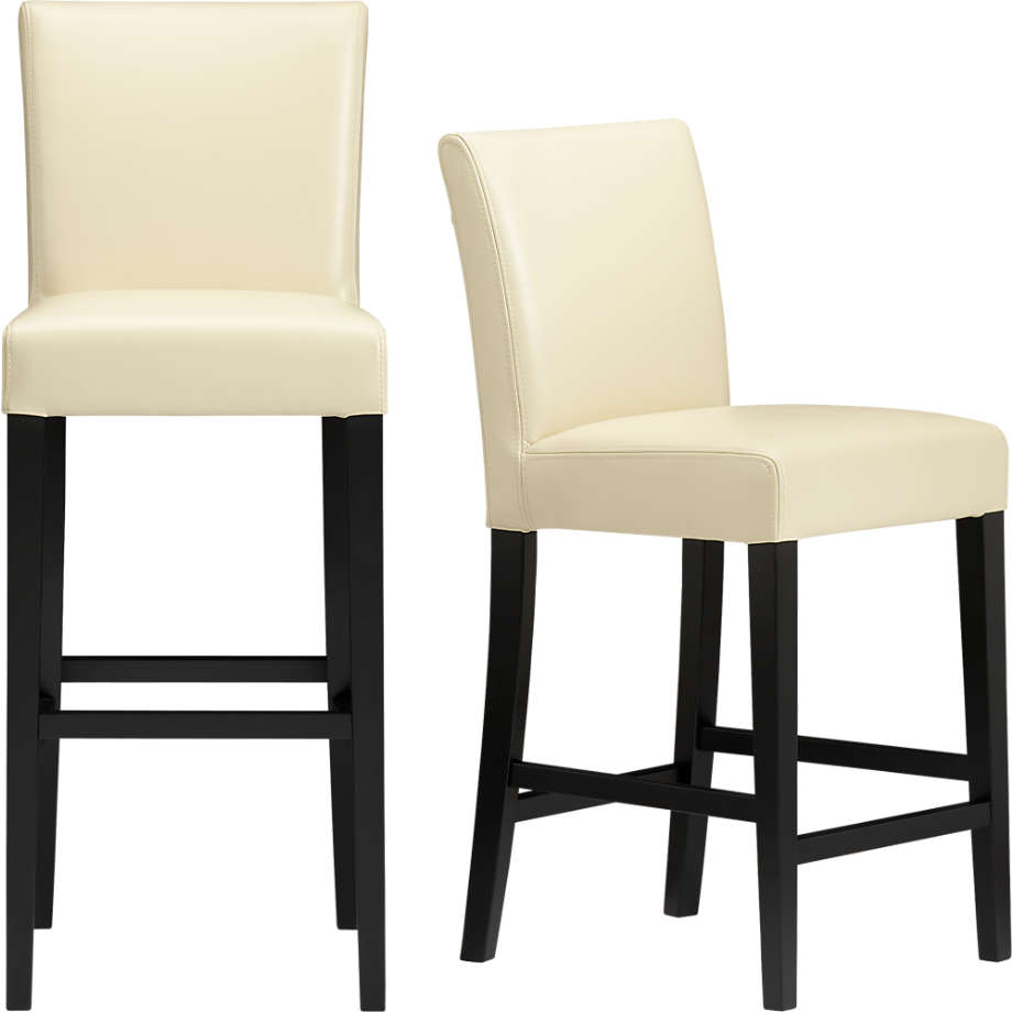 Off white discount leather bar stools