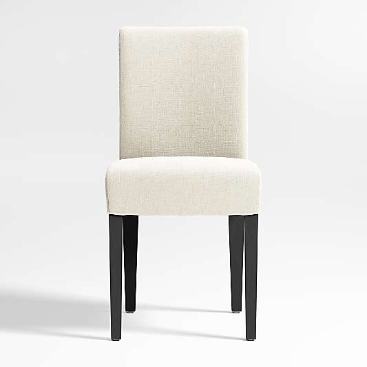 Lowe Ivory Upholstered Dining Chair with Ebony Wood Legs