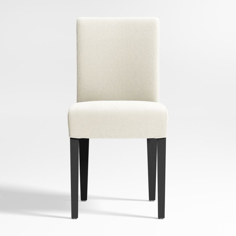Lowe Ivory Upholstered Dining Chair with Ebony Wood Legs +