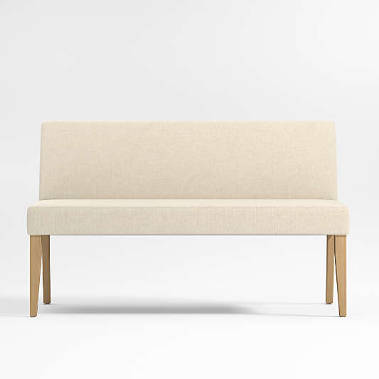 Dining Benches Modern Rustic More Crate Barrel Canada   Lowe Ivory Grey Dining Banquette Bench 