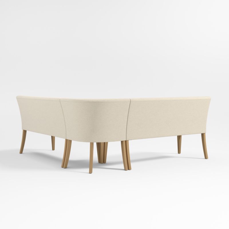 Lowe Ivory Double L-Shaped Dining Banquette