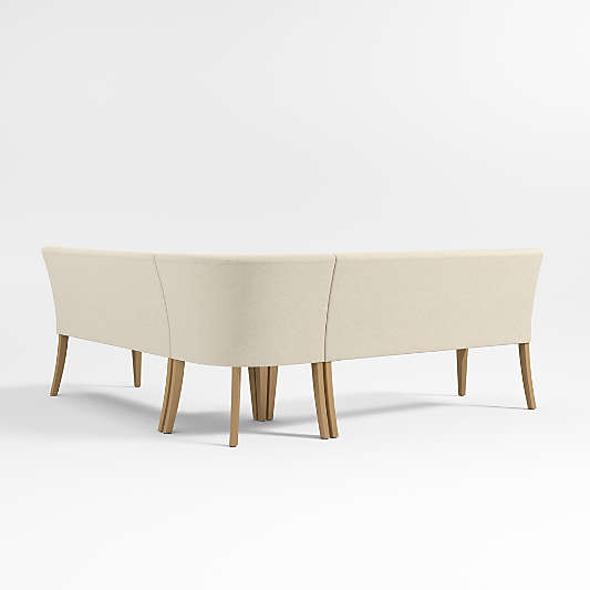 Lowe Ivory Double L-Shaped Dining Banquette