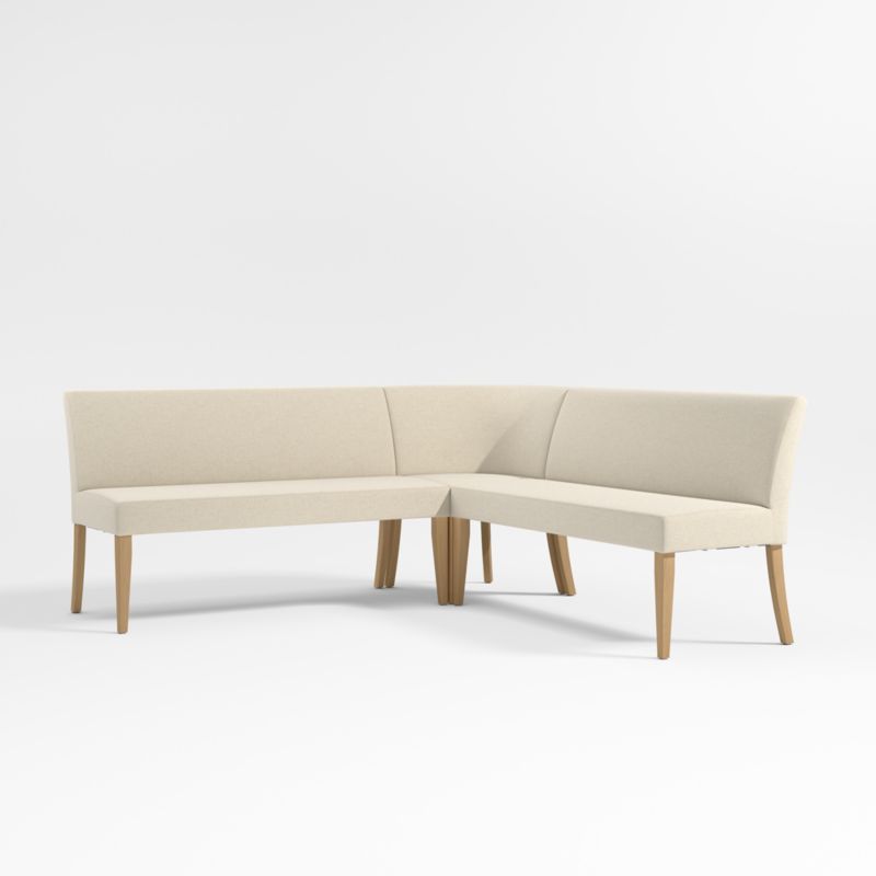 Lowe Ivory Double L-Shaped Dining Banquette