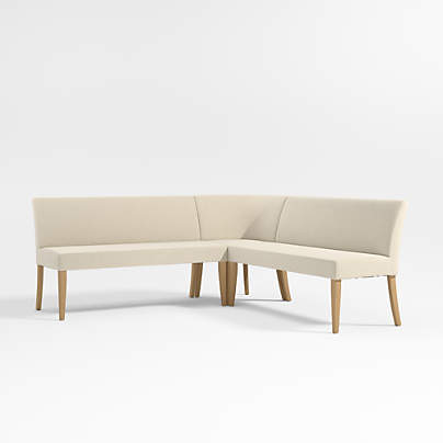 Lowe Ivory Double L-Shaped Dining Banquette