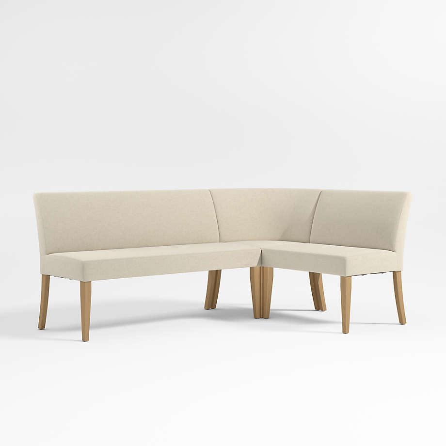 Lowe Ivory Single L-Shaped Dining Banquette + Reviews | Crate & Barrel ...
