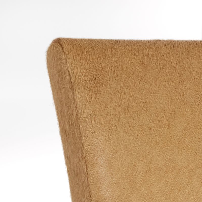 Lowe Light Brown Hair on Hide Dining Chair with Natural Wood Legs - image 7 of 8