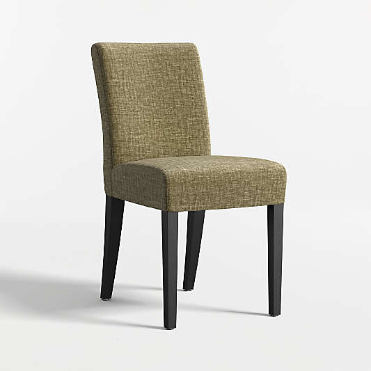 Lowe Doux Olive Upholstered Dining Chair with Ebony Wood Legs