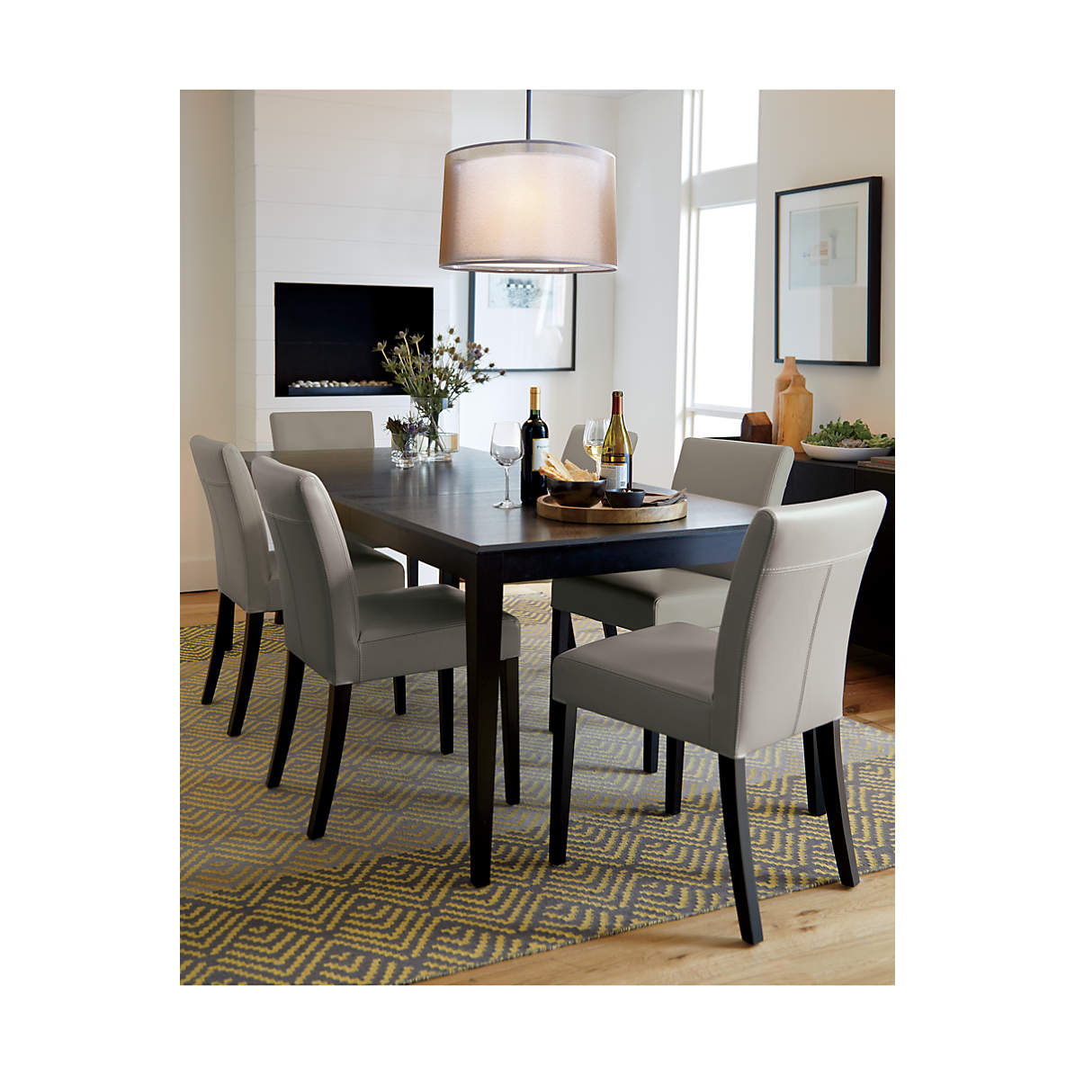 lowe leather dining chair