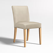 Lowe Bone Leather Dining Chair with Ebony Wood Legs