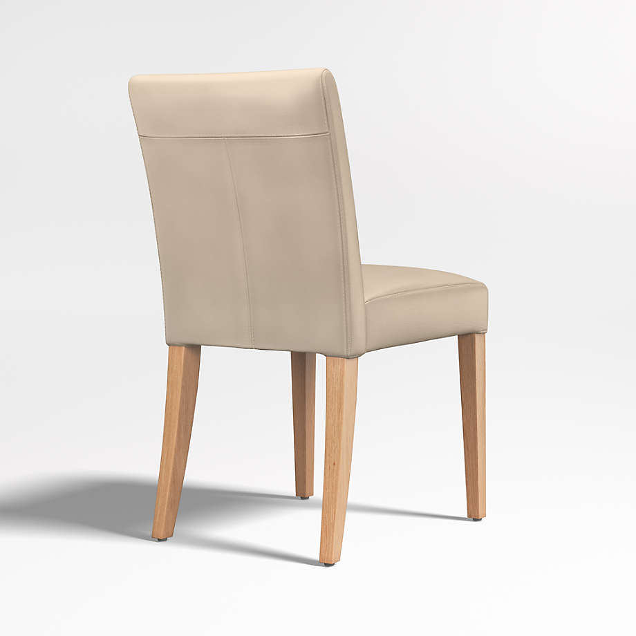 Light tan 2024 leather dining chairs