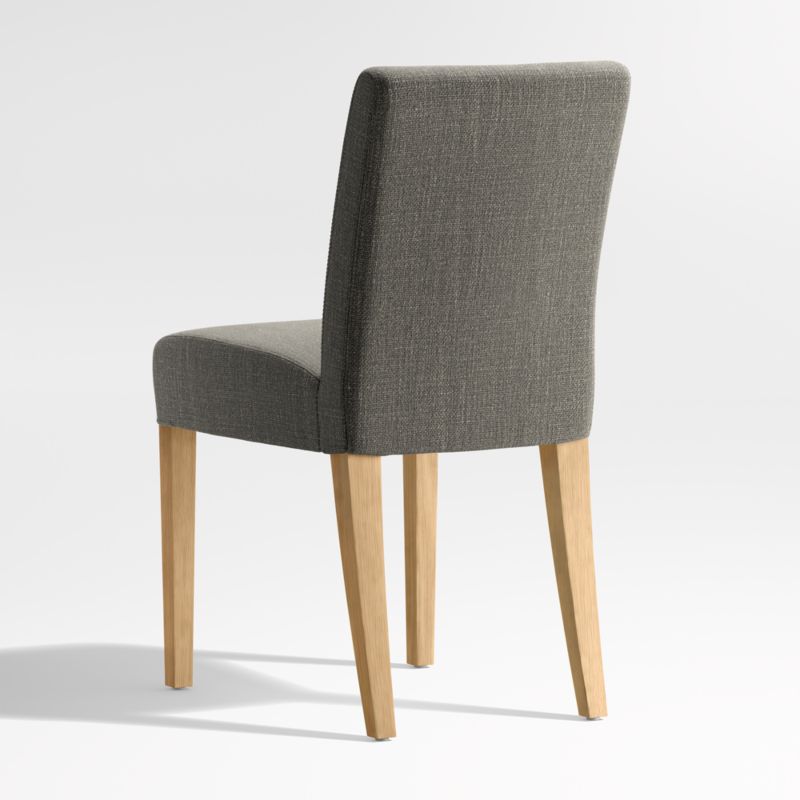 Lowe Charcoal Grey Upholstered Dining Chair with Natural Wood Legs - image 6 of 7