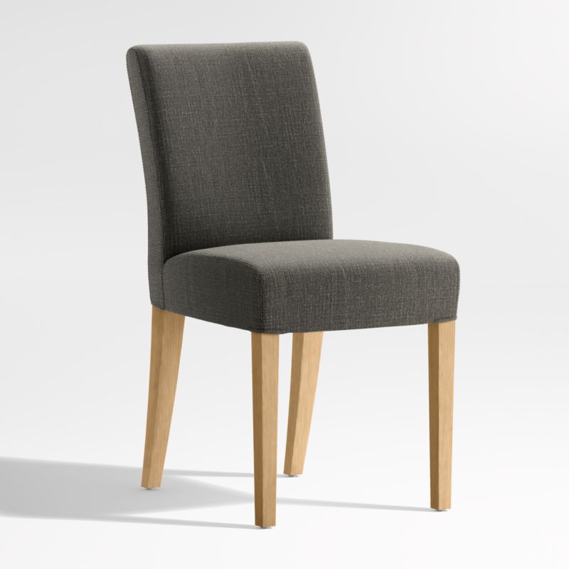 Lowe Charcoal Grey Upholstered Dining Chair with Natural Wood Legs - image 3 of 7