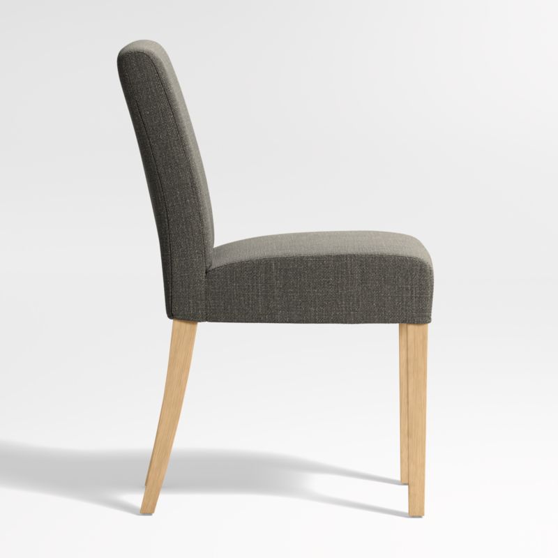 Lowe Charcoal Grey Upholstered Dining Chair with Natural Wood Legs - image 5 of 7