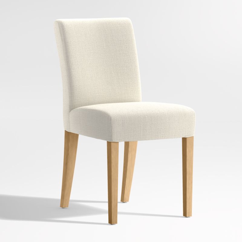 Lowe Ivory Upholstered Dining Chair with Natural Wood Legs, Set of 4 - image 6 of 9