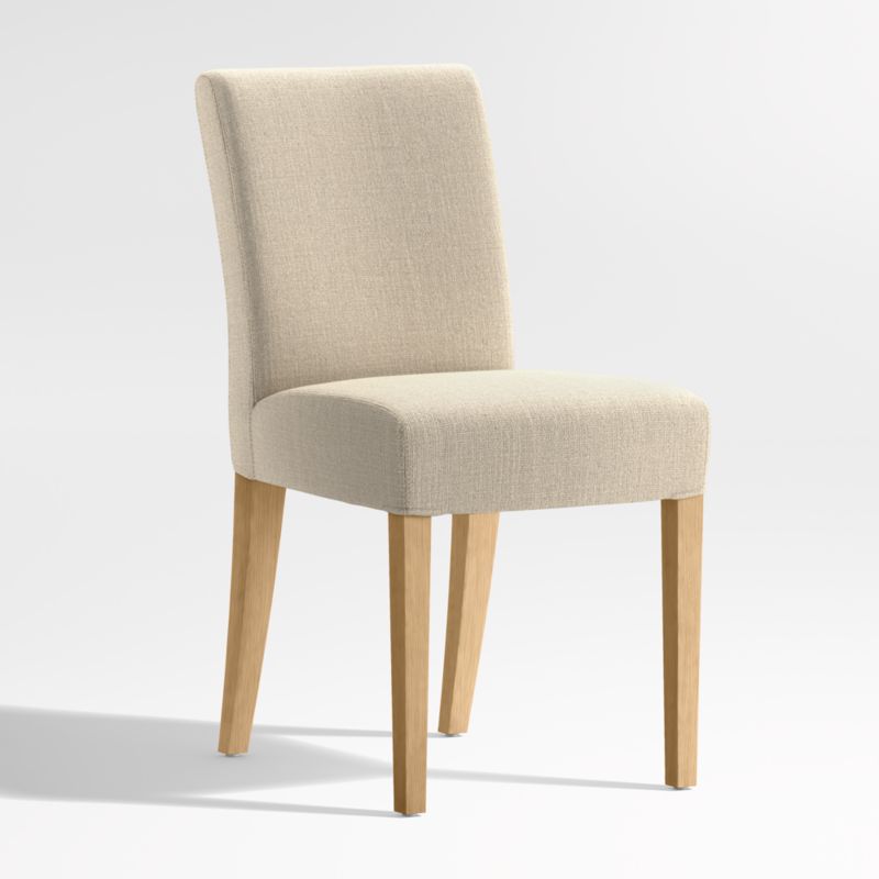 Lowe Taupe Upholstered Dining Chair with Natural Wood Legs - image 3 of 7