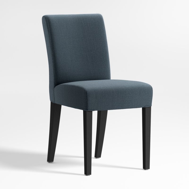 Lowe Navy Upholstered Dining Chair with Ebony Wood Legs - image 1 of 5