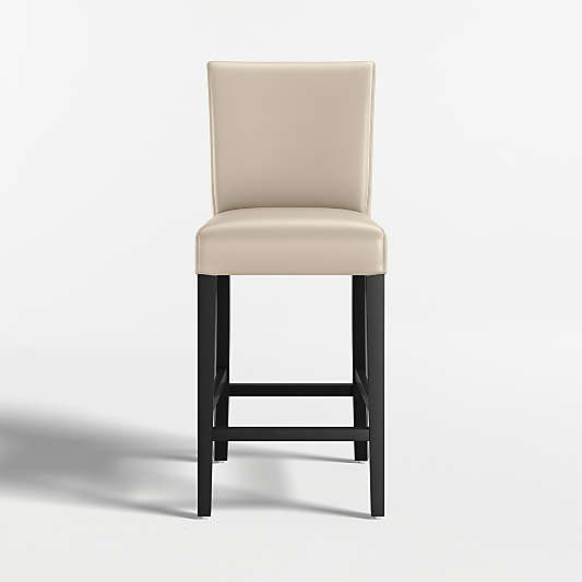 Lowe Bone Leather Counter Stool with Ebony Wood Legs