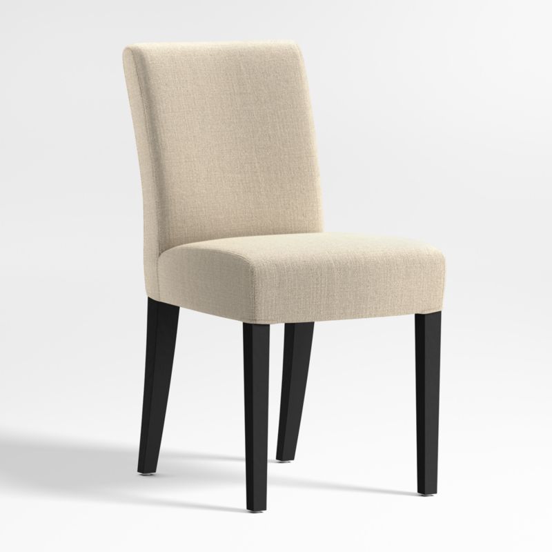 Lowe Taupe Upholstered Dining Chair with Ebony Wood Legs - image 3 of 6