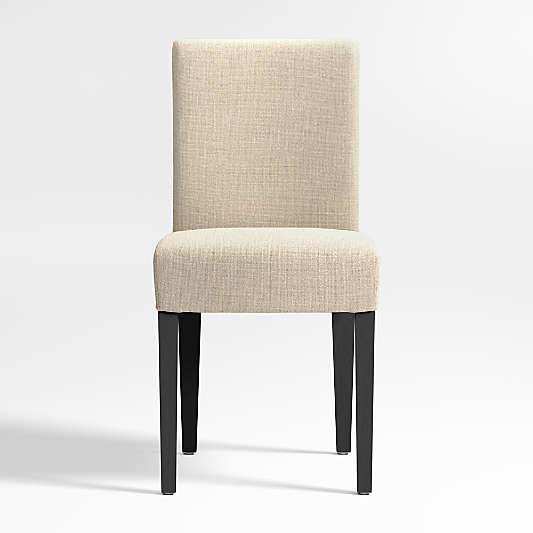 Lowe Taupe Upholstered Dining Chair with Ebony Wood Legs