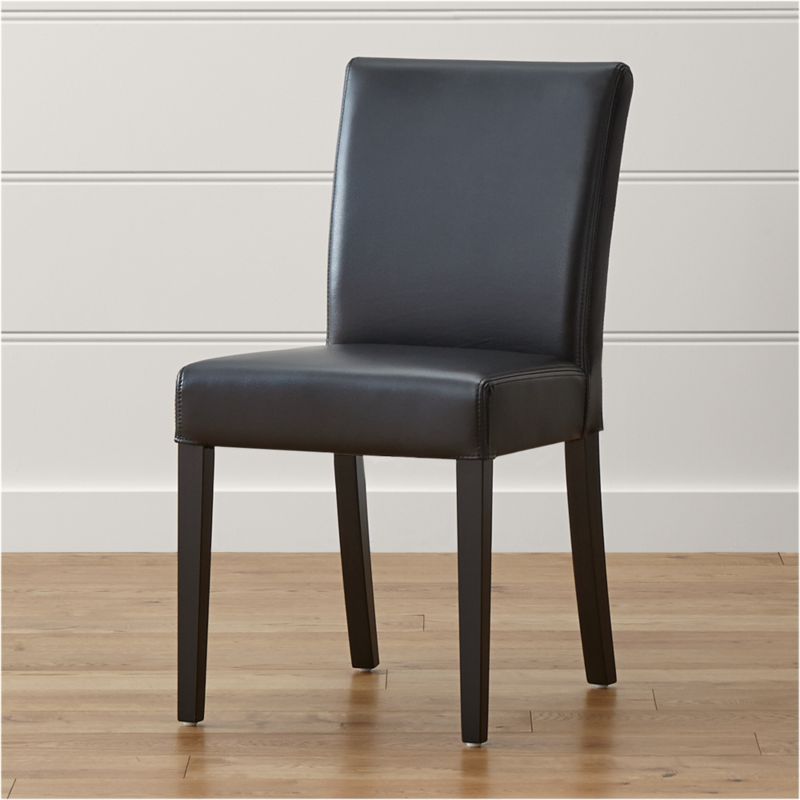 Lowe Onyx Leather Dining Chair with Ebony Wood Legs - image 3 of 8