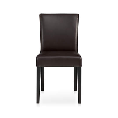 Chocolate leather best sale dining chairs