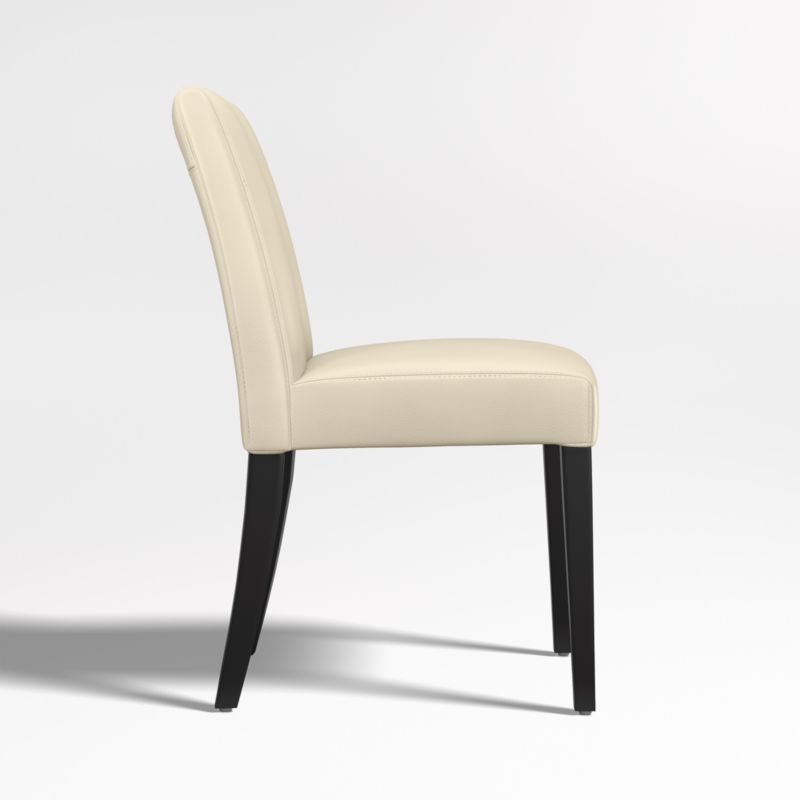 Lowe Ivory Leather Dining Chair with Ebony Wood Legs - image 14 of 16