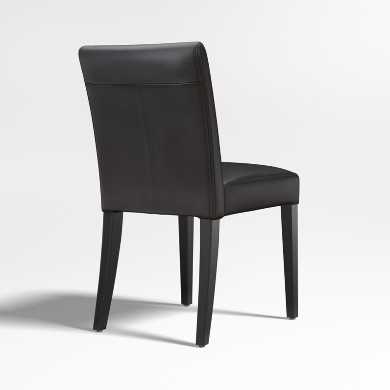 Lowe Onyx Leather Dining Chair with Ebony Wood Legs - image 7 of 8