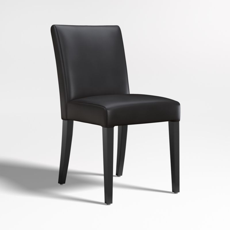 Lowe Onyx Leather Dining Chair with Ebony Wood Legs - image 4 of 8