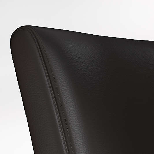 Lowe Onyx Leather Sools with Ebony Wood Legs