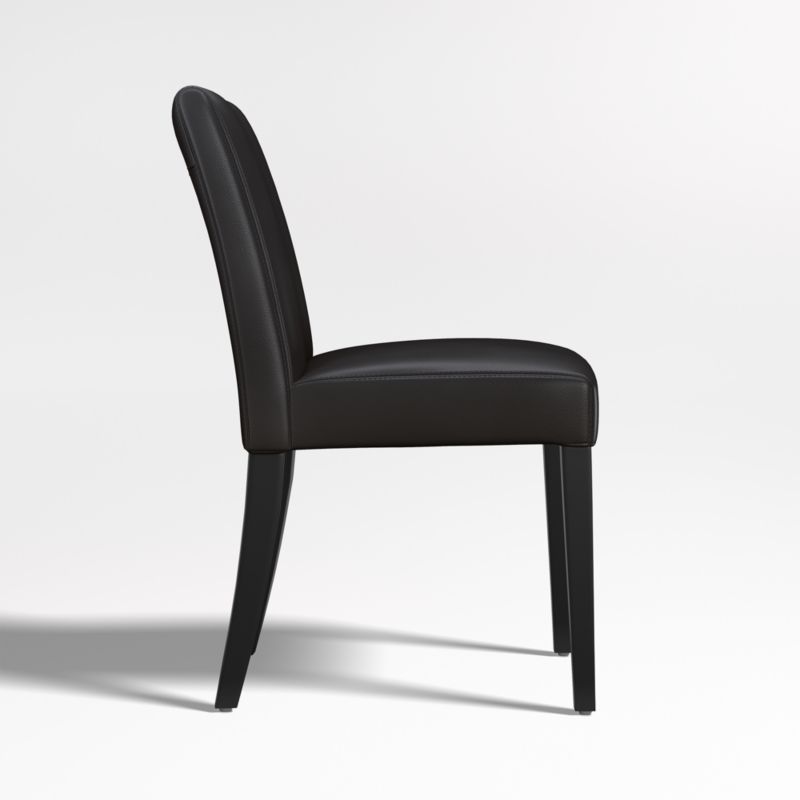 Lowe Onyx Leather Dining Chair with Ebony Wood Legs - image 6 of 8